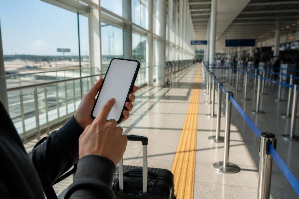일본 입국 전 Visit Japan Web 준비 체크리스트와 공항 확인 순서 관련 일본 여행 현장의 실사형 이미지